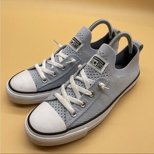 Converse Gray Low-Top Sneakers with Knit Upper and Rubber Toe Cap